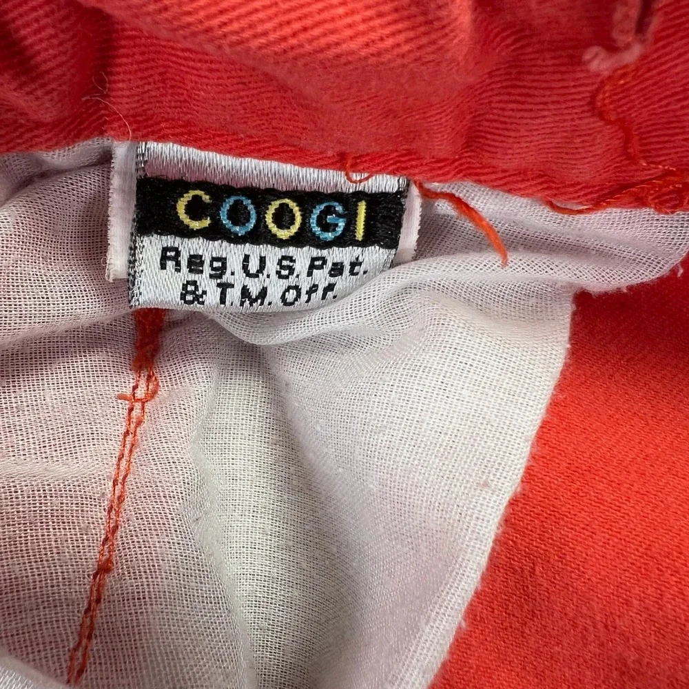 Coogi Cargo Shorts Mens 34 Red Streetwear Y2K‎ Embroidered Logo Baggy Cotton